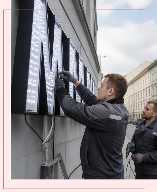 Изготовление и монтаж светодиодных LED вывесок в Бугульме